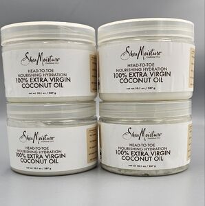 4 Shea Moisture Head To Toe Nourishing Hydration 100% Extra Virgin Coconut Oil